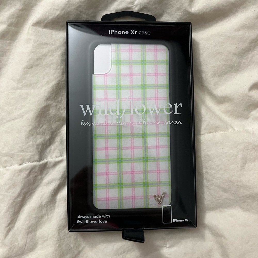 iPhone XR Wildflower Plaid Phone Case